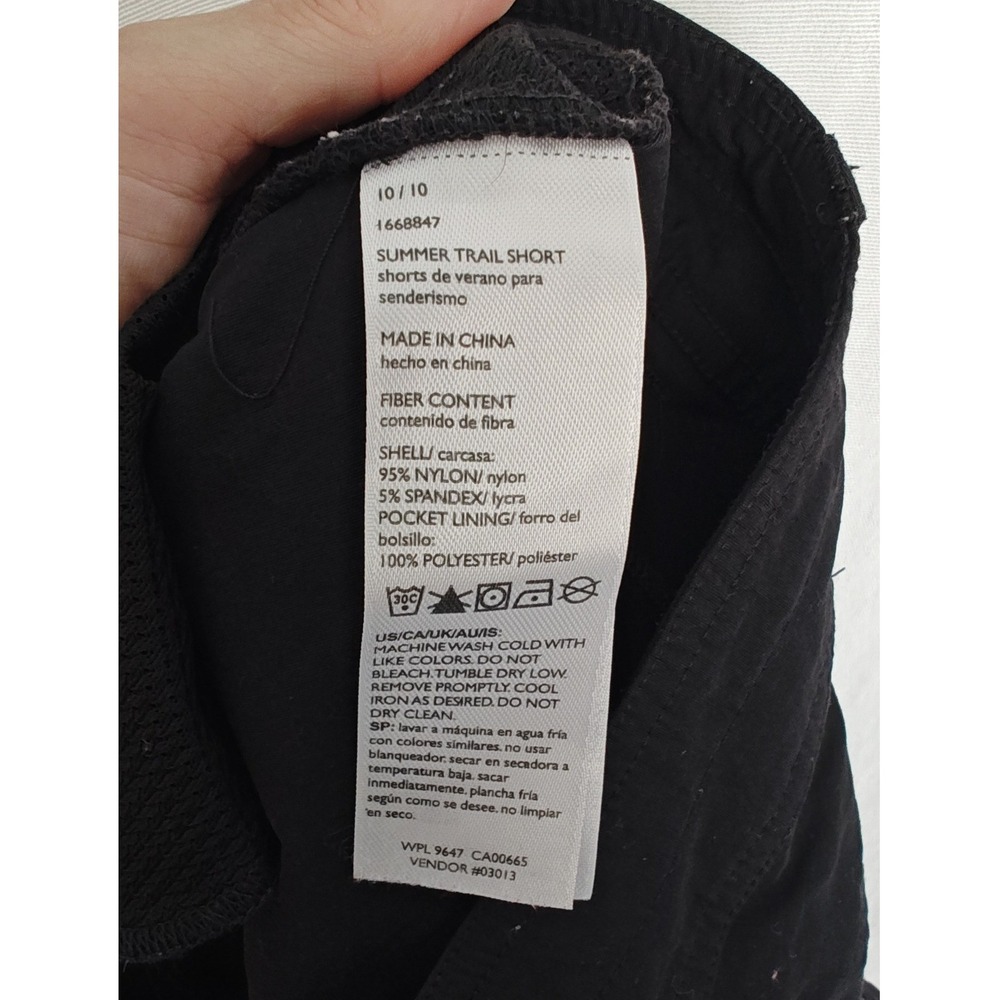Eddie Bauer Summer Trail Shorts Black Cargo Hiking Stretch C1351320 size 10 - Picture 7 of 8
